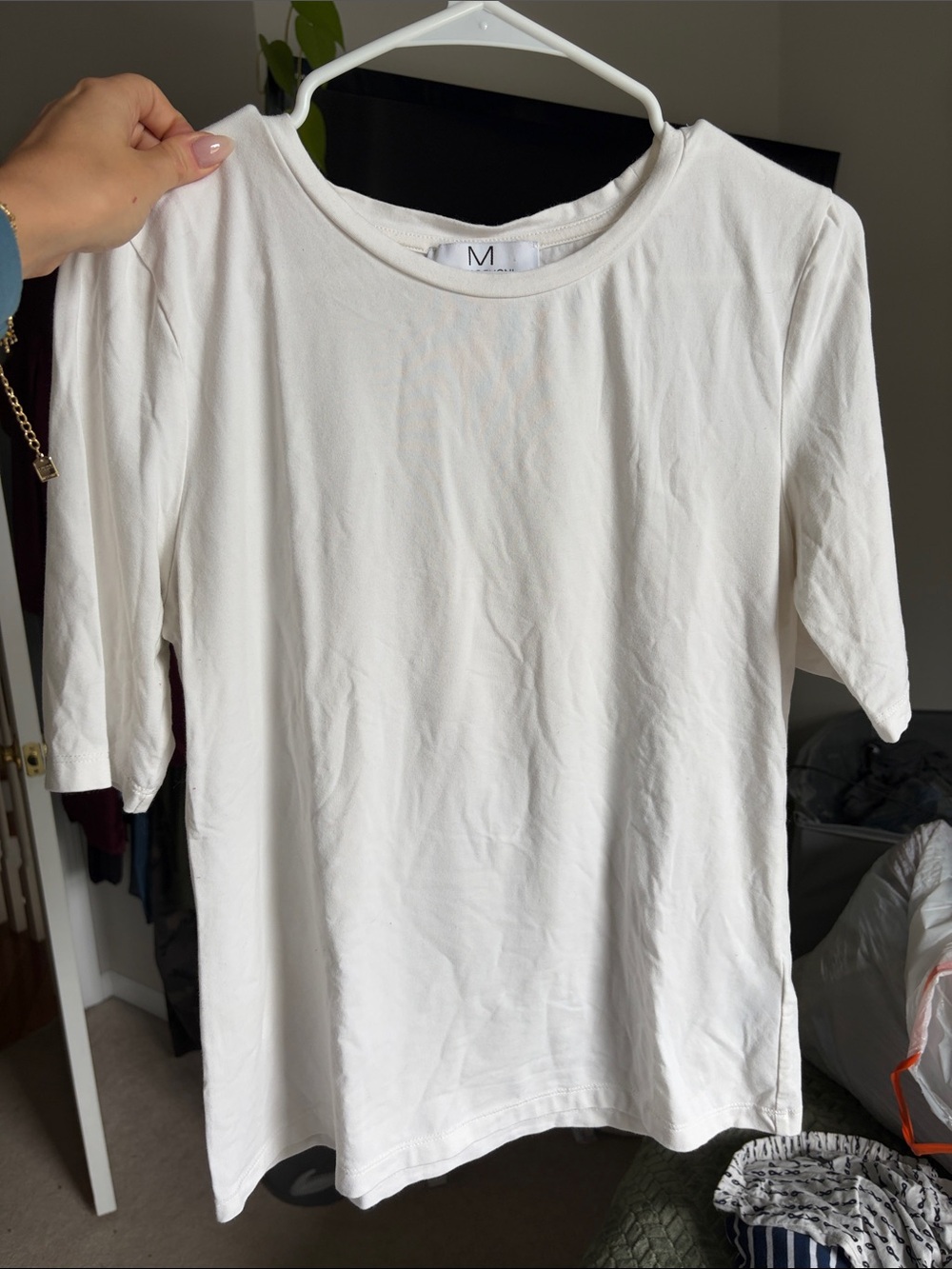 Magaschoni White Crewneck Tee - M